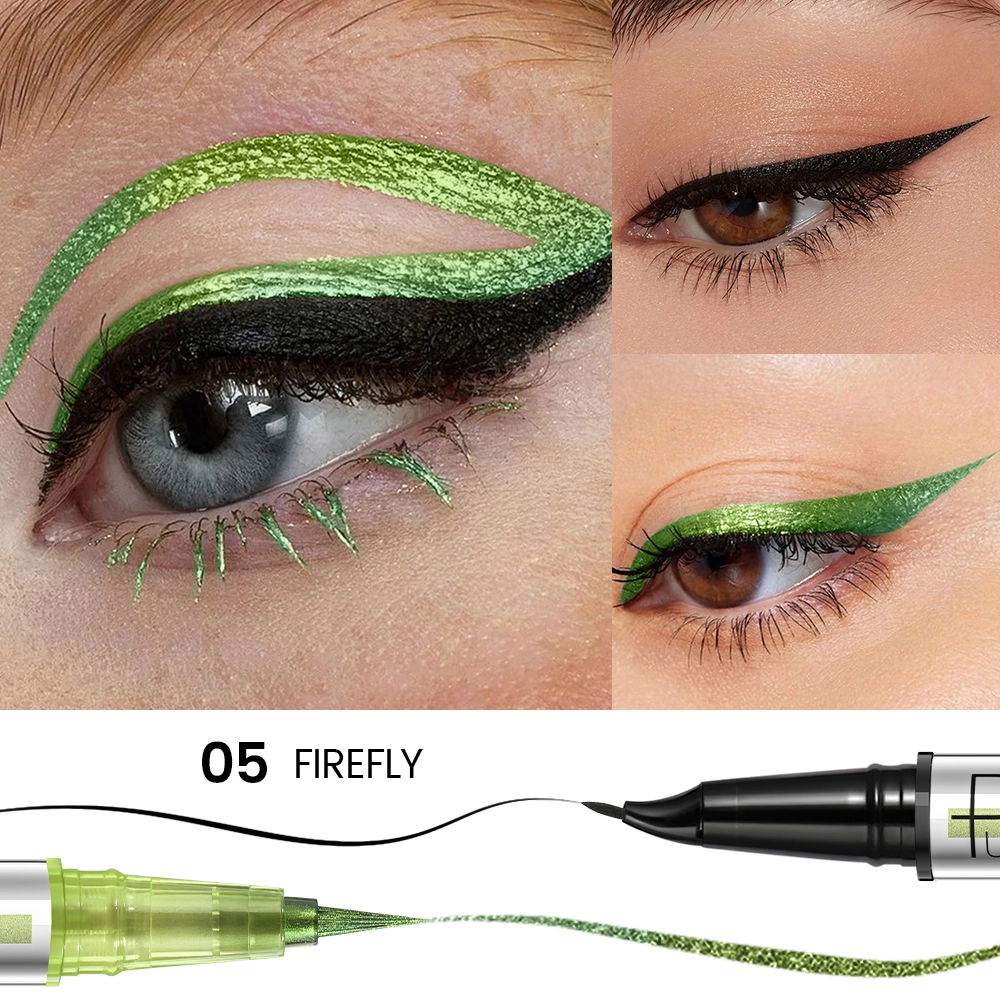 Swatch eyeliner multichrome 05 vert émeraude, reflets menthe